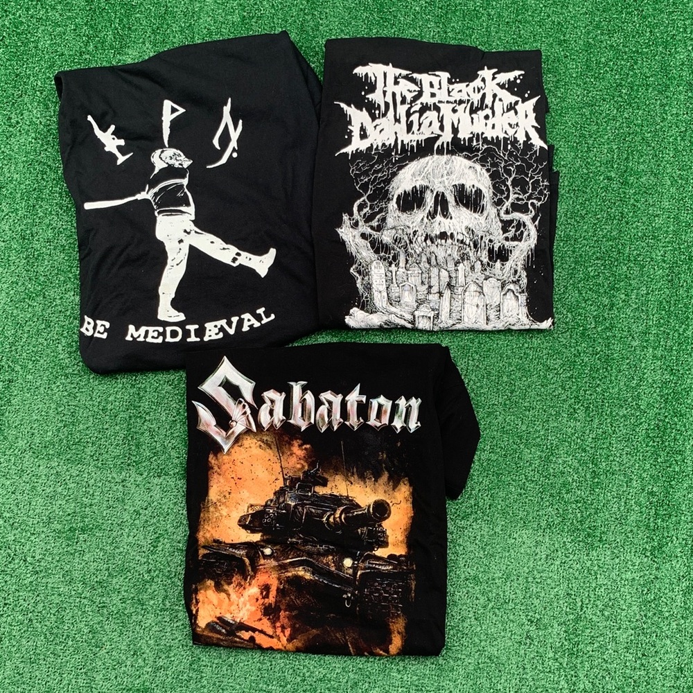 Black Graphic Band T-Shirt - Men's Black Tee